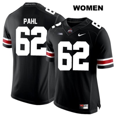 Women's NCAA Ohio State Buckeyes Brandon Pahl #62 College Stitched Authentic Nike White Number Black Football Jersey UH20G18VS